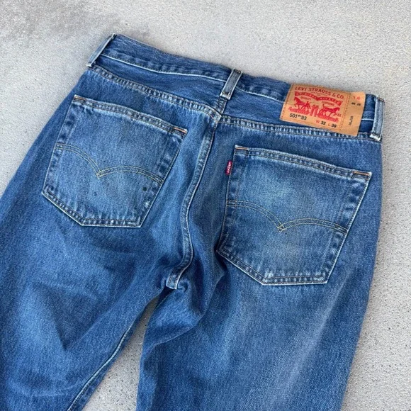 Levi's 501 93' Jeans Men's 32x30 Straight Leg Medium Wash Button Fly Cotton - Picture 10 of 11